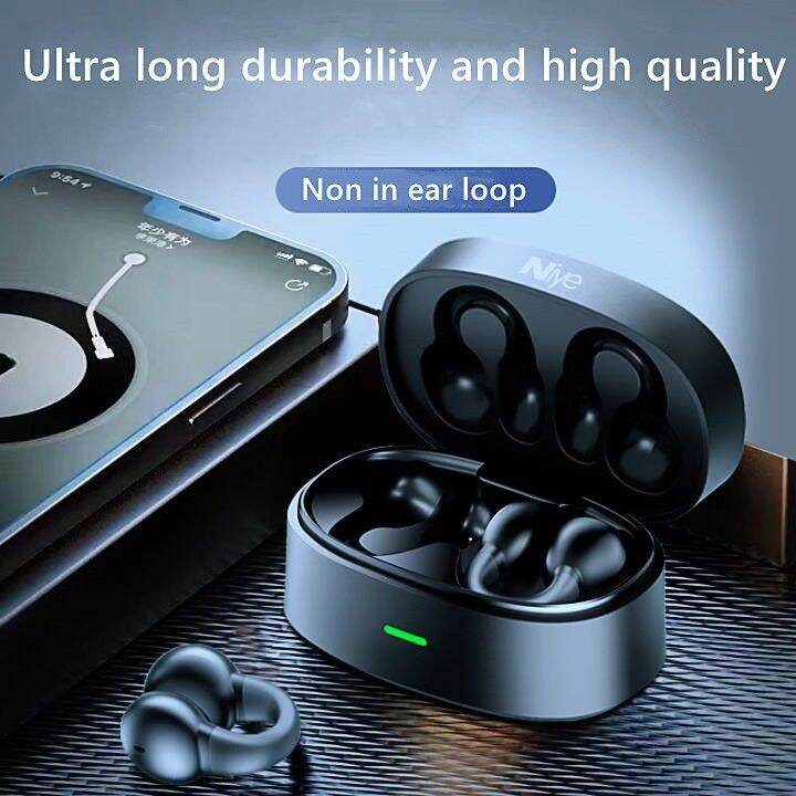 2023 NEW Bone Conduction Earphone Bluetooth 5.2 Ear Clip on Ear Earring