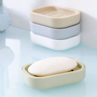 ☸♚ 1PCS Plastic Soap Dish Plastic Bathroom Creative Double Draining Soap Holder Non-slip Soap Box