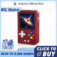 ANBERNIC RG นาโนพ็อกเก็ตมินิเครื่องเล่นเกมมือถือเปลือกโลหะ1.54 "หน้าจอ IPS ลินุกซ์ RGNano ปลายนิ้วเกมคอนโซลเด็กของขวัญ