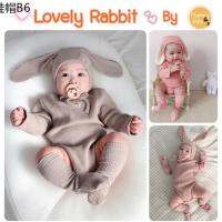 ☃AMLovely​ Rabbit ชุดเซตบอดี้​สูท รอมเปอร์ แถมหมวก ถุงเท้าLovely Rabbit​✬