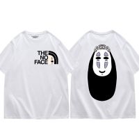 Anime Spirited Away No Face Man T-shirt Summer High Quality Casual 100%Cotton T Shirt Couples Fashion Oversized T Shirts Unisex