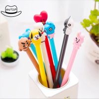 KPOP BTS bt21 Pulpen Gel Warna Hitam Motif Kartun Lucu untuk Sekolah