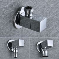 High Quailty Square Angle Valve Shut Off Water Stop Valve For Faucet and Toile Wall Mounted G1/2 Inlet and Outlet Chrome Plated