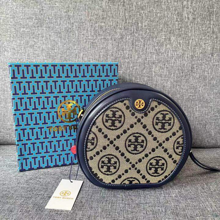 มาตรฐานเดิม-tory-burch-foreign-trade-new-all-match-super-hot-retro-old-flower-print-round-cake-small-round-bag-embroidery-one-shoulder-messenger-bag