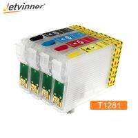 Jetvinner 4สีสำหรับเอปสัน T1281ตลับหมึกรีฟิลกับชิป Arc สำหรับ Epson Stylus S22 Sx125 Sx420w Sx425w Sx235w Sx420w