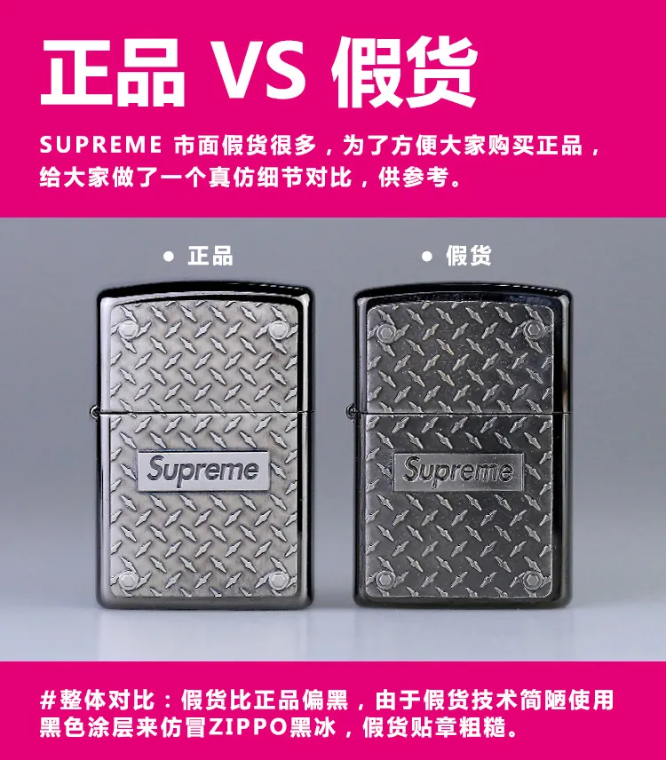 National Supreme 19SS Diamond Plate Zippo Zippo co-branded metal