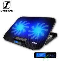 Seenda Cooling ขาตั้งแล็ปท็อปพร้อมพัดลม2ตัว USB Cooling Led Screen Cooling Pad Notebook Stand For Laptop