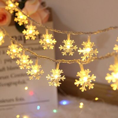 10M Snowflake LED String Lights Fairy Lights Led Light Battery-operated Garland New Year Christmas Decorations Noel Navidad