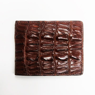 Genuine crocodile hornback skin leather lady wallet กระเป๋าสตางค์ หนังจระเข้แท้ ขนาดกระทัดรัด สำหรับผู้ที่มีสไตล์คลาสสิก