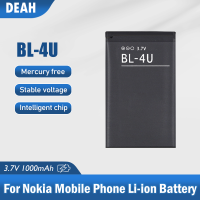 1pcs BL-4U BL 4U BL4U 3.7V 1000mAh แบบชาร์จไฟได้สำหรับ Nokia 8800 206 515 5250 5330XM 5530XM 8800Arte 8900