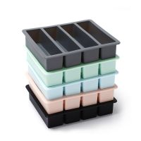 Long strip silicone 4 grid giant silicone ice cubes square tray mold non-toxic durable wine ice cube manufacturers Bar Wine Tools