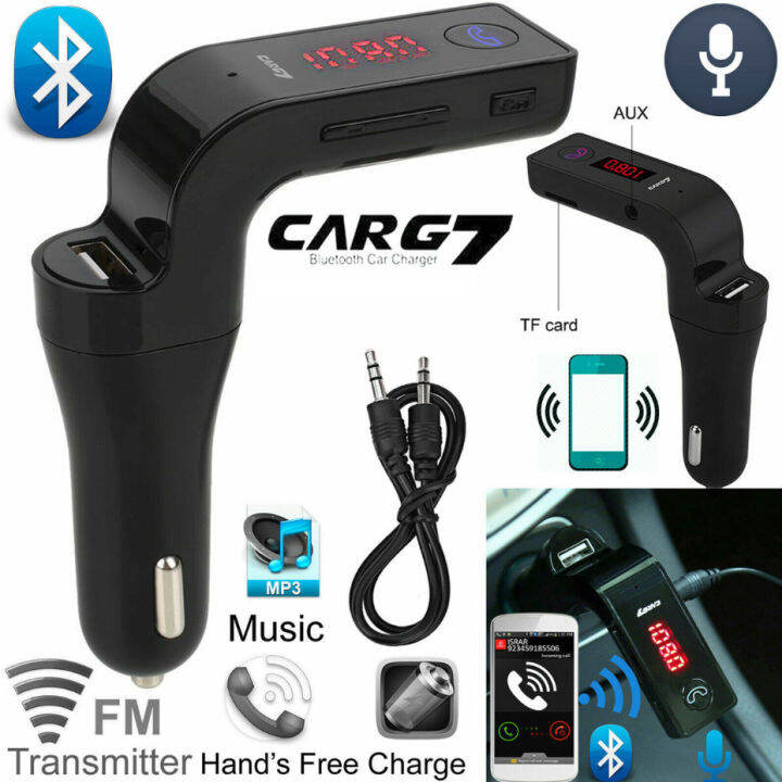 CARC7 Car FM Bluetooth USB Transmitter Modulator Adapter Car USB Phone