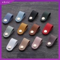 VHOIC 1Pcs น่ารัก หนัง ที่ม้วนเก็บสายหูฟัง ที่จัดเก็บบนเดสก์ท็อป การจัดการสายเคเบิล ที่เก็บสาย ที่ม้วนเก็บสาย ที่เก็บสายไฟ