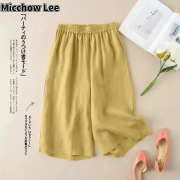 Linen Pants For Women Yellow - Best Price in Singapore - Feb 2024