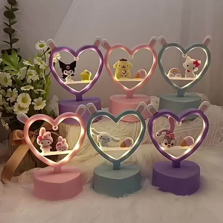 （HOT)Rabbit Ears Sanrio Melody Kuromi Hello Cinnamoroll Pochacco Night