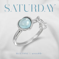 Mizuchol-แหวนเสริมดวงความรักสำหรับคนวันเสาร์ Darling ring พลอย Blue Topaz (RD)