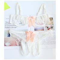 Dropshipping Varsbaby Black/White ชุดชั้นในเซ็กซี่สำหรับผู้หญิง half cup lingerie set V 644