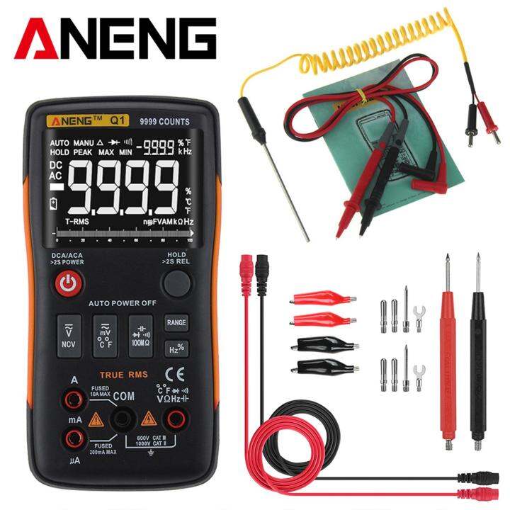 aneng-9999-counts-true-rms-digital-multimeter-voltmeter-ammeter-high-accuracy-measure-ac-dc-voltage-ac-dc-current-resistance-capacitance-frequency-duty-cycle-temperature-diode-tester