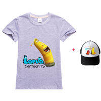 LARVA การ์ตูนผ้าฝ้ายเสื้อผ้าฤดูร้อนแขนสั้นเสื้อยืดเด็กชายการ์ตูนสาวเสื้อแขนยาว Boys