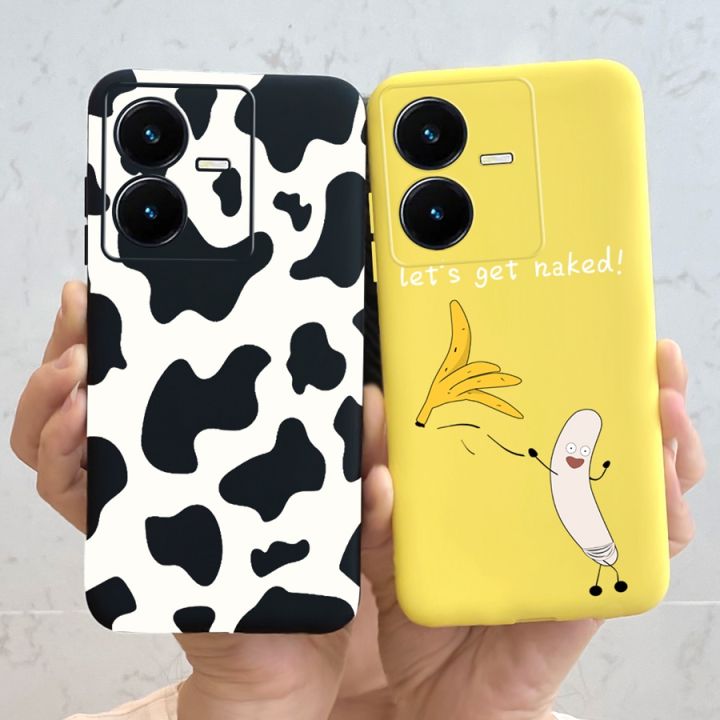 soft-case-สำหรับ-vivo-y22-vivo-y22s-2022-matte-jelly-ซิลิโคนวัวการ์ตูนพิมพ์สำหรับ-vivoy22-y-22-s-v2206เคสใส่โทรศัพท์