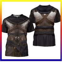 ใหม่ Vintage Armor 3D พิมพ์ฤดูร้อนชายเสื้อคอกลมลำลองแขนสั้นบวกขนาดเสื้อยืดแฟชั่นเสื้อผู้ชายเสื้อผ้า XS-5XL