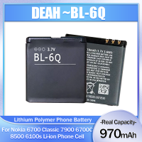 2-20ชิ้น BL-6Q BL6Q BL 6Q 3.7โวลต์970มิลลิแอมป์ชั่วโมงลิเธียมแบตเตอรี่ศัพท์แบบชาร์จไฟสำหรับ Nokia 6700คลาสสิก7900 6700C 8500 6100วินาที Li-Ion เซลล์