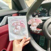 Sanrios Anime Cinnamoroll Melody เครื่องฟอกอากาศรถยนต์ Kawaii อะไหล่รถยนต์จี้เครื่องประดับของขวัญตกแต่งรถน้ำหอม