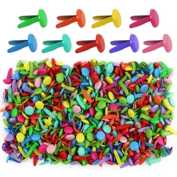 Multicolored) for Paper Crafts 100 Pcs - Round Mini Paper Fastener