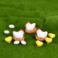 【CC】▦❐  12Pcs Chick Egg Figurine Miniatures Decoration Ornament Garden for Easter