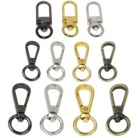 ♙ 1pcs 10mm/13mm Metal Swivel O Ring Snap Hook Trigger Clasps Clips For Leather Craft Bag Strap Belt Webbing Keychain Accessories