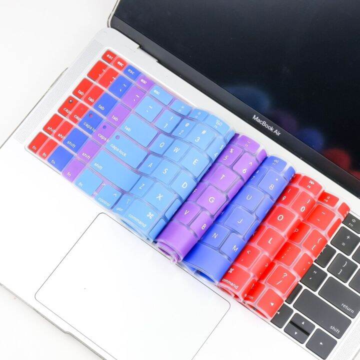 2แผ่นครอบแป้นพิมพ์ซิลิโคนสำหรับ-macbook-pro-13-2021-2020-2019-m1-air-13ฟิล์มป้องกันเคส-tpu-หน้าจอสติกเกอร์-eu-us-enter