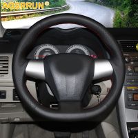 【YF】 AOSRRUN Genuine Leather Steering Wheel Cover Case For Toyota COROLLA 2011 RAV4 2012 Car-styling