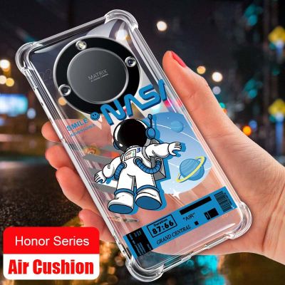 Honor X9a 5G 2023ช่องว่าง NASA เคสซิลิโคนใสถุงเข้ามุมอากาศเสริมกันกระแทก