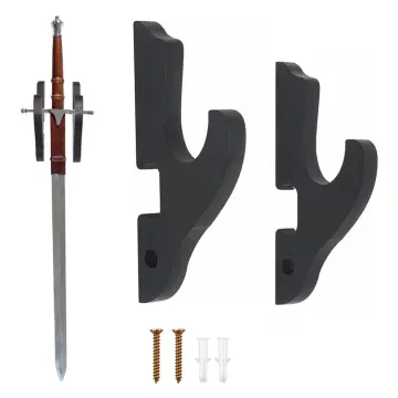 Wall Mounted Adjustable Wooden Sword Display Stand Holder Japanese