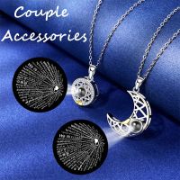 Romantic 100 Language I Love You Sun Moon Couple Pendant Necklace Fashion Men Women Party Accessories Exquisite Anniversary Gift