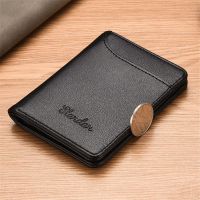 New Men Ultra Thin Soft PU Leather Wallet Classic Black Mini Credit Card Wallet Purse Card Holders Wallet Bifold Money Clip