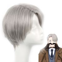 Cosplay wig Drift skill on ice yuri cos silver wig victor nicky Mr Rove anime cosplay short hair