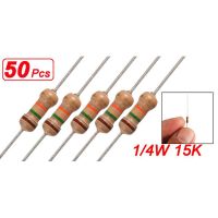 50 x 1/4W 250V 1.5K ohm 1K5 Axial Carbon Film Resistors