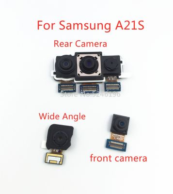 ด้านหลังกล้องหลังหลักขนาดใหญ่กล้องหน้าโมดูลมุมกว้างสายดิ้นสําหรับ Samsung Galaxy A21S A217 SM-A217F อะไหล่เดิม