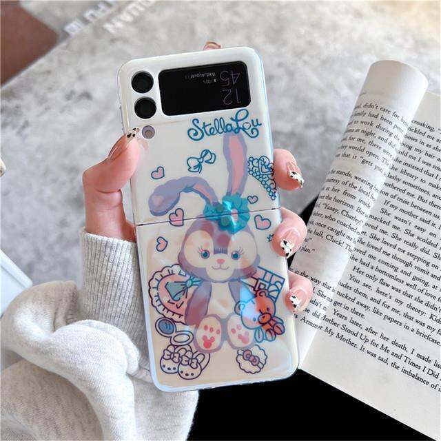 shine-electron-เคสโทรศัพท์ดิสนีย์มิกกี้สำหรับ-samsung-galaxy-z-flip-3ลายเสือดาว-ลายมินนี่สเตลลูฝาหลังบลูเรย์เซลล์กรอบป้องกัน-tpu-ส่องแสงอิเล็กทรอนิกส์