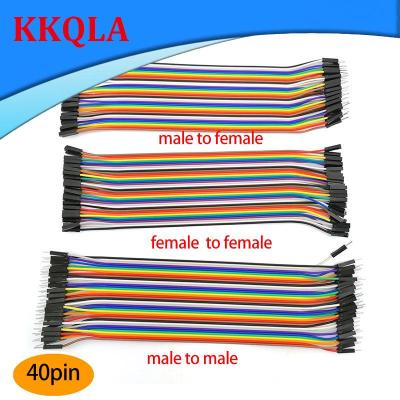 QKKQLA 10cm 20CM 30CM 40 Pin Dupont Jumper Line Male to Male Female to Male Jumper Wire Eclectic Cable Cord for DIY