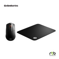 SteelSeries เซ็ท เมาส์เกมมิ่ง รุ่น Rival 3 Wireless - Black &amp; แผ่นรองเมาส์ รุ่น Qck Edge Size M