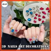 DANCH ของใหม่ เพชรเล็บ ตกแต่งเล็บ รูปร่างผสม เล็บ rhinestones สีที่แตกต่างกัน การ3D