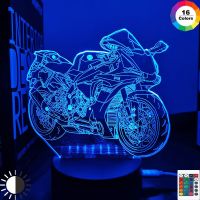 Cool Motorcycle Led Night Light for Kids Bedroom Decor Unique Birthday Gift for Children Study Room Desk 3d Lamp Motocycle Night Lights