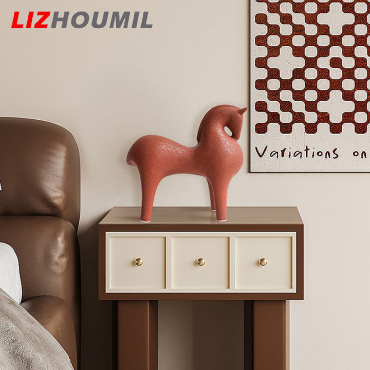 lizhoumil-ฐานเรียบสำนักงานบ้านการตกแต่งบ้านรูปม้าอุปกรณ์ตกแต่งม้าสำหรับวัตถุตกแต่งชั้นวางหนังสือบนโต๊ะในสำนักงาน