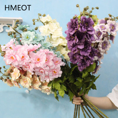 【cw】80cm 21Heads Long Artificial Flower nch Delphinium Green Plants Room Home Decoration DIY Wedding Flower Arrangement Materials