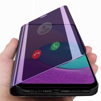 ✶ Sansung a02 case Smart mirror flip case for samsung galaxy a02 a 02 02a sm-a022f samsun a02 6.5‘’ magnetic stand cover coque