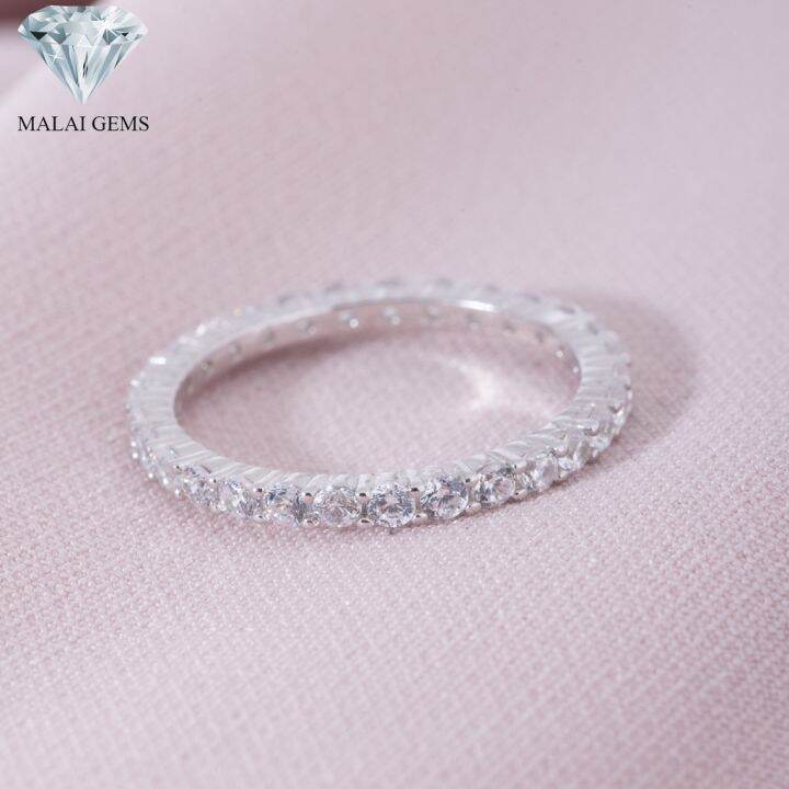 malai-gems-แหวนเพชร-เงินแท้-925-เคลือบทองคำขาว-ประดับเพชรสวิส-cz-รุ่น-071-2r31477-แถมกล่อง-แหวนเงินแท้-แหวนเงิน-แหวน