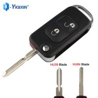 [Car Parts]YIQIXIN 2ปุ่ม HU64 HU39ใบมีด Flip Key สำหรับ Mercedes C CL S SL SLK ML Benz W168 W124 W202 W203 B200 A160 E113 A C E