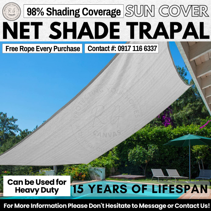 6x8ft With Free Rope. Net Shade, Mesh Trapal, Net Sunscreen, Sun Shade